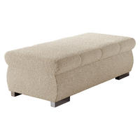 POLSTERHOCKER Bangkok Groß - Silberfarben/Creme, Holz/Kunststoff (120/39/60cm) - MIRJAN24