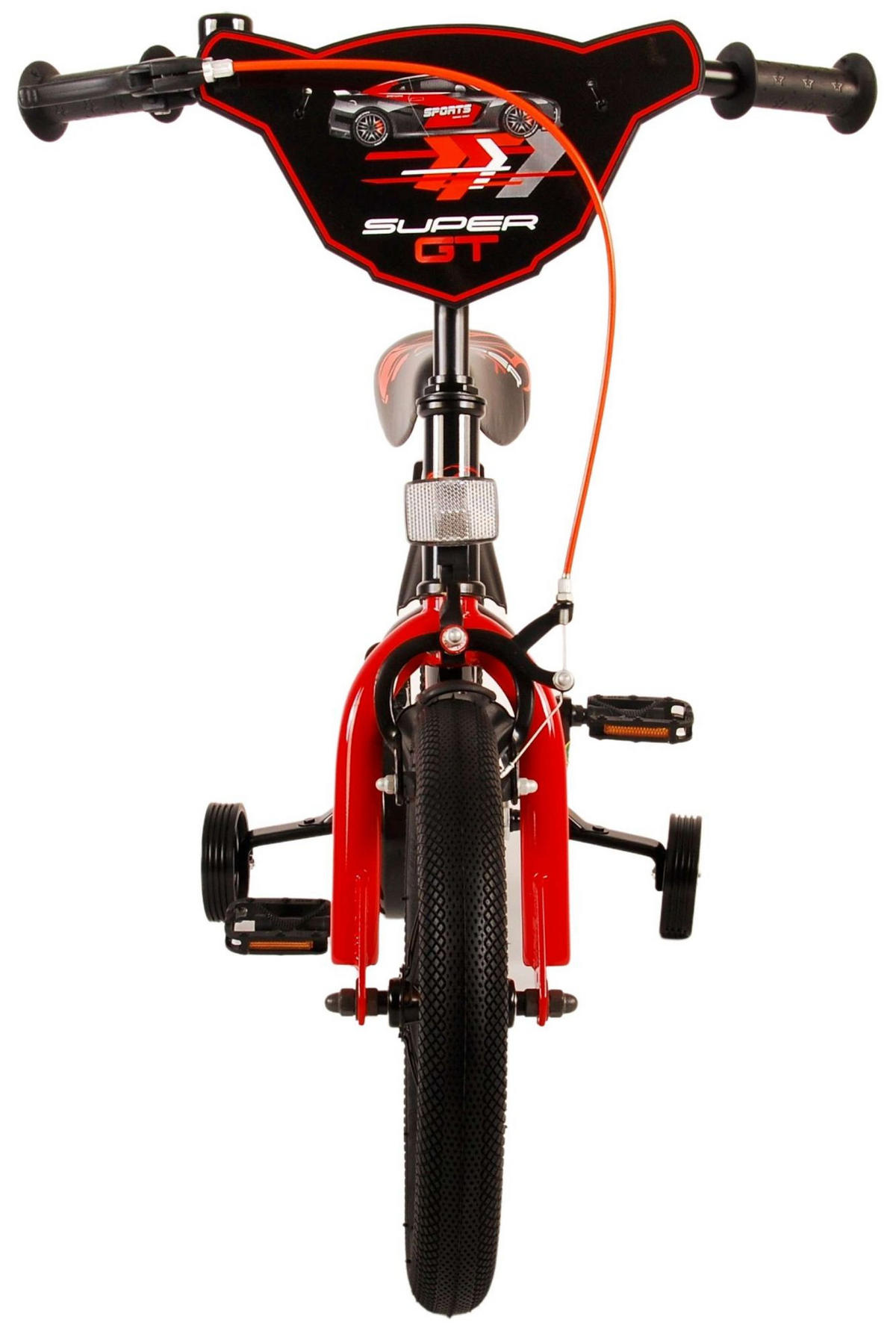 KINDERFAHRRAD Super GT - Jungen - 14 Zoll - Rücktritt + Handbremse - Rot - Rot/Schwarz, Metall (45cm) - TPFSports
