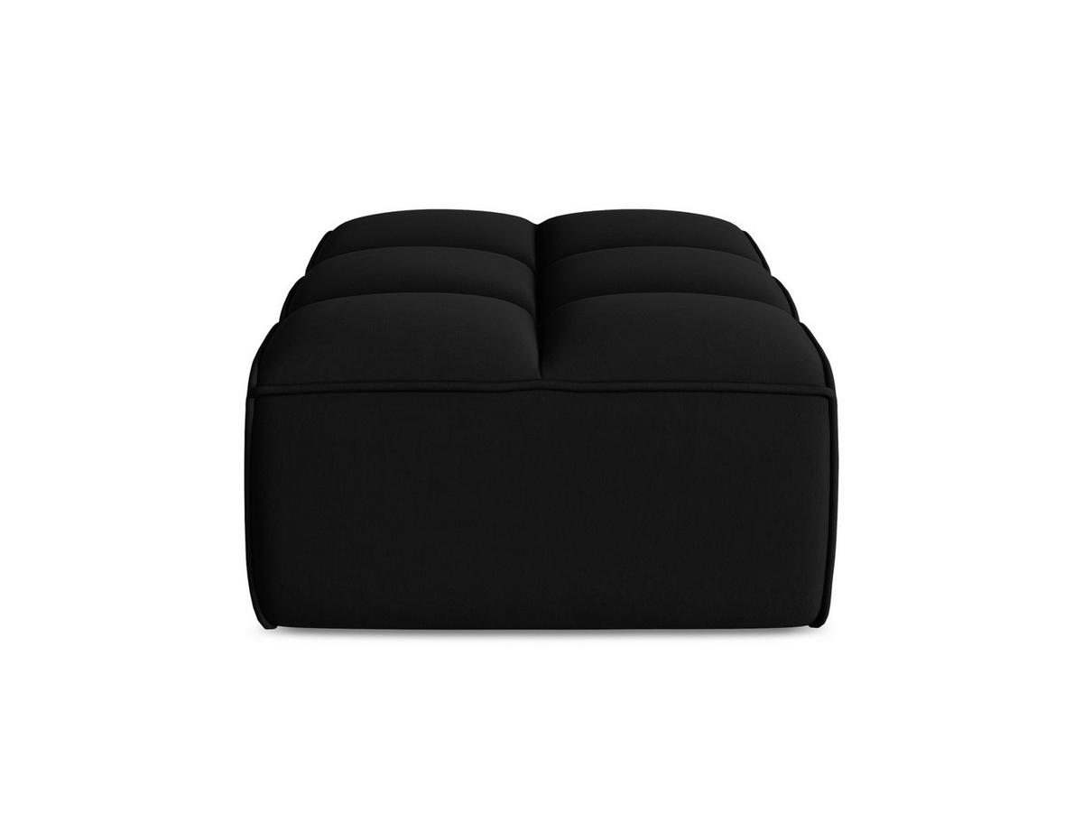 POUF Samt Stoff Schwarz - Schwarz, Kunststoff/Textil (80/43/93cm) - Makamii