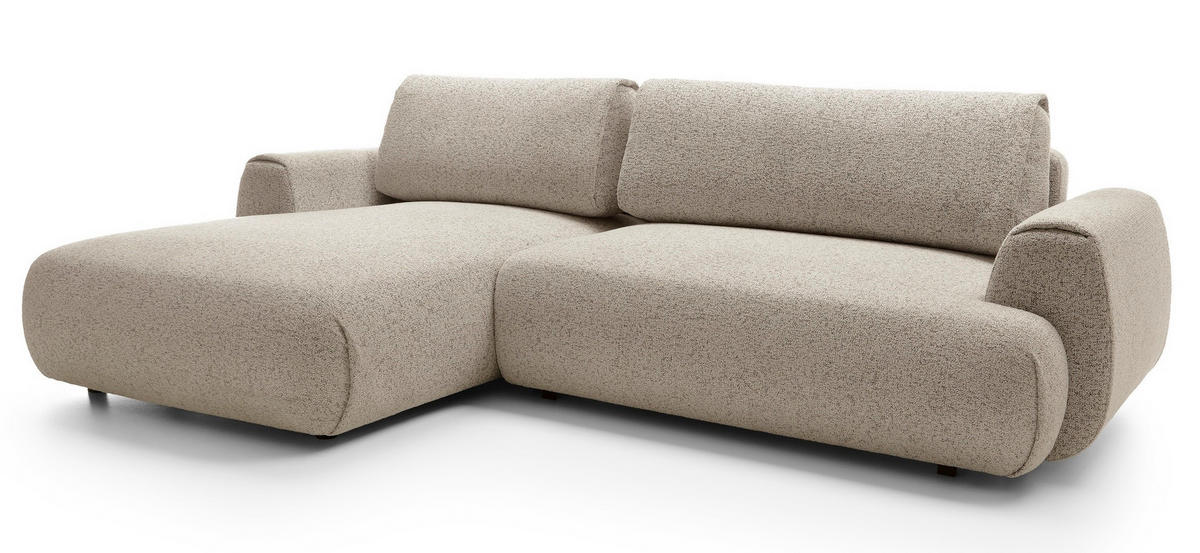 ECKSOFA mit Schlaffunktion 270 cm Ralto, Links, Beige - Beige, Holz (270/167cm) - Emporius