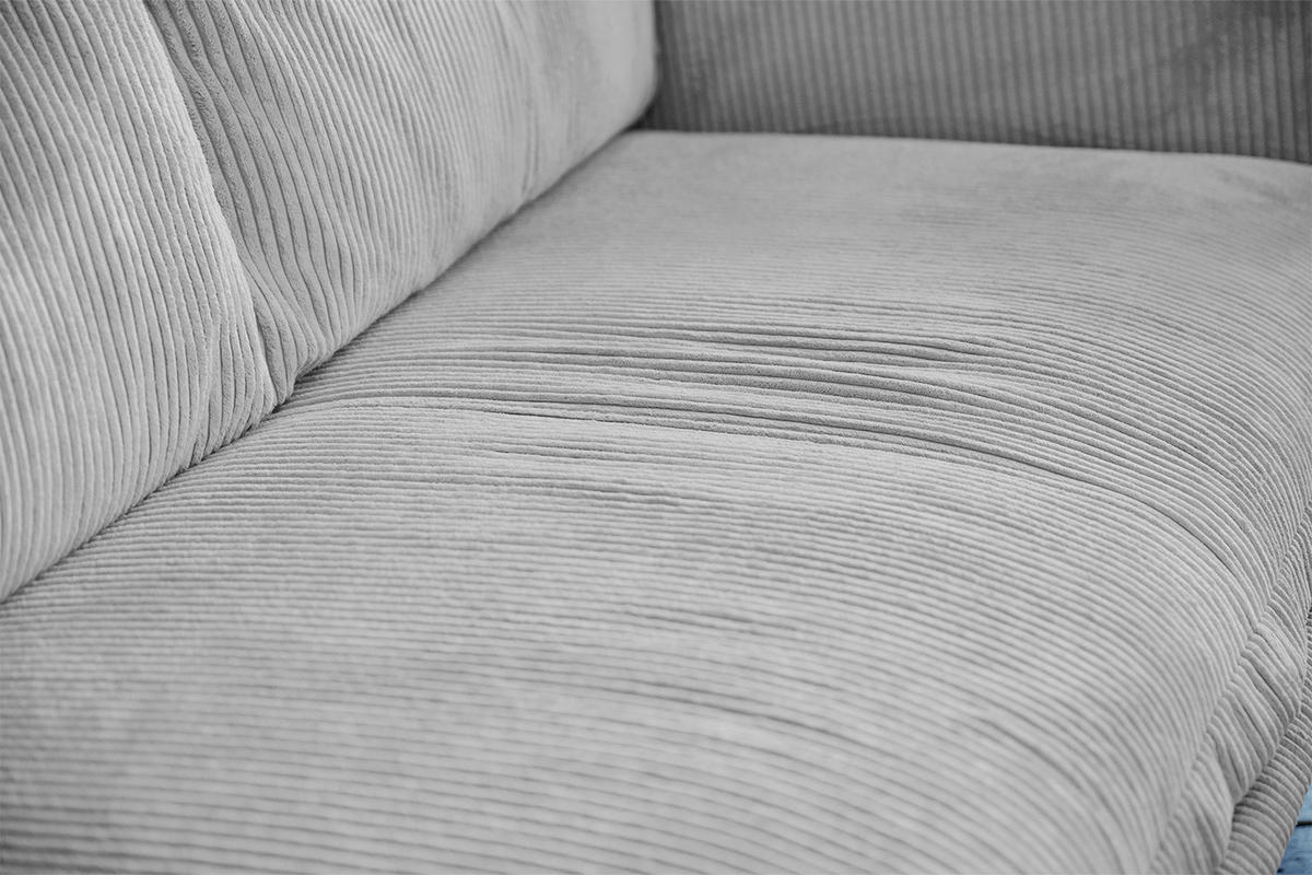 ECKSOFA QUENYA Hellgrau Velvet - Hellgrau/Schwarz, Textil (294/184cm) - KAWOLA