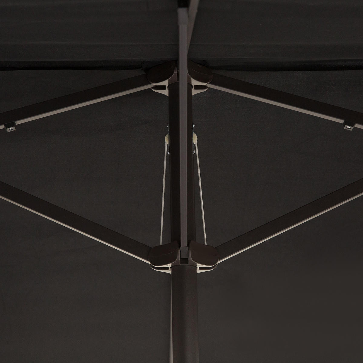 SONNENSCHIRM, Gartenschirm, Marktschirm, Doppelsonnenschirm, Terrassenschirm, Schwarz, Oval - Schwarz, Metall (270/460cm) - Outsunny