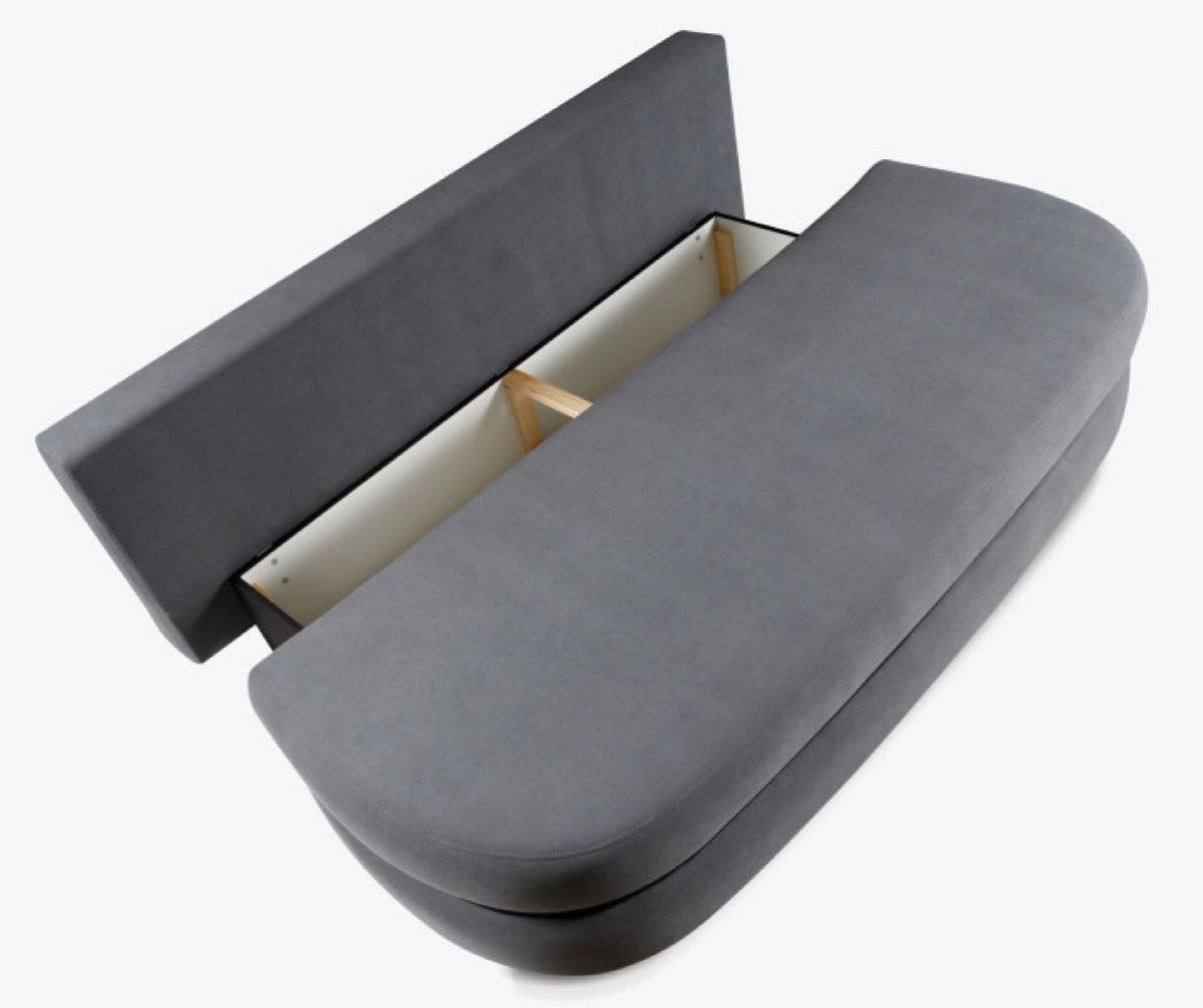 SOFA Grau Iber - Grau, Holzwerkstoff/Textil (211/93/211cm) - Sepro Meble