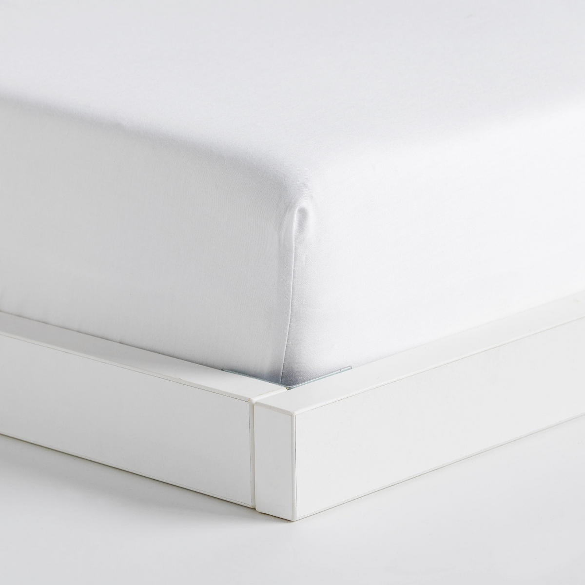 SPANNBETTTUCH Satinette - Weiß, Textil (160/200cm) - home&you