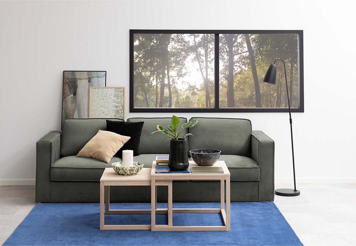 COUCHTISCH 2 stck in massiver Eiche und Eichenfurnier - Eiche Wotan, Holzwerkstoff (70/70/50cm) - ebuy24