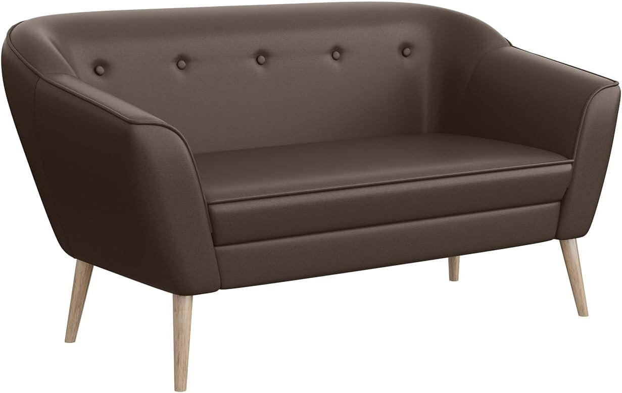 SOFA Doris (2-Sitzer) - Buchefarben/Braun, Holzwerkstoff/Buchenholz (140/75/74cm) - Meblini