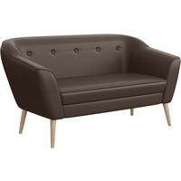SOFA Doris (2-Sitzer) - Buchefarben/Braun, Holzwerkstoff/Buchenholz (140/75/74cm) - Meblini