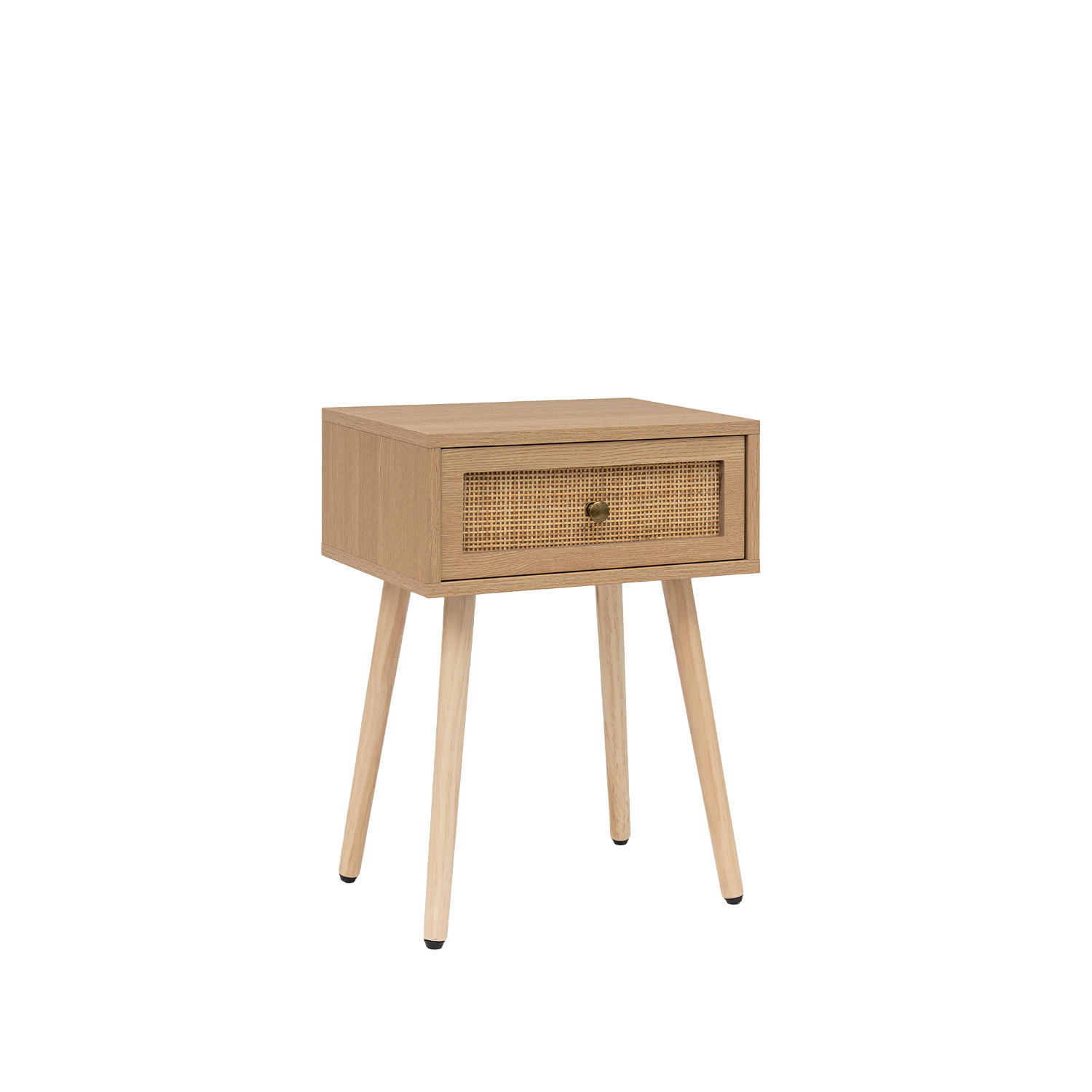 NACHTTISCH MIT 1 SCHUBLADE Hera Natürlich 40 cm x 58 cm - Naturfarben, Holzwerkstoff (40/58/30cm) - Klast Home