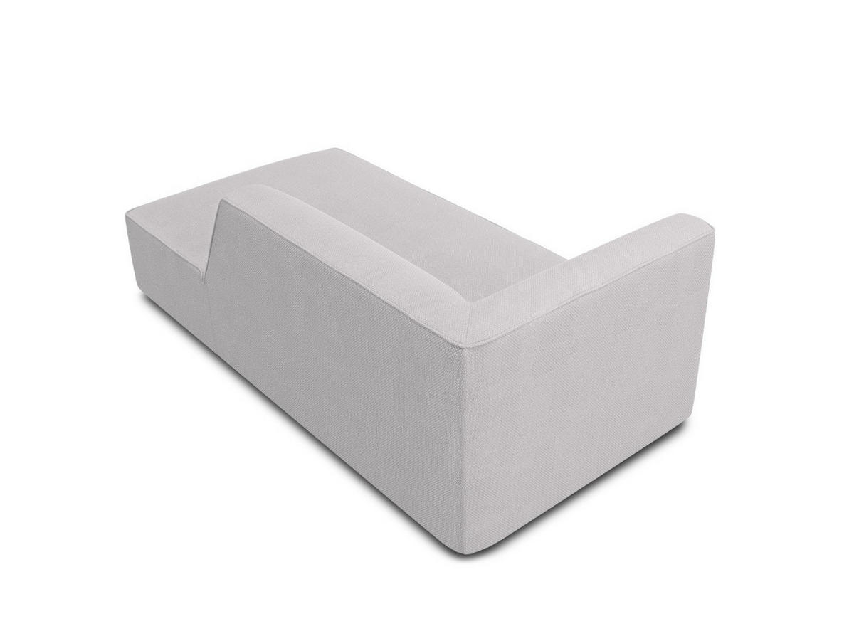 CHAISELONGUE rechts Ruby aus strukturiertem Stoff hellgrau - Hellgrau, Textil (93/69/180cm) - Micadoni