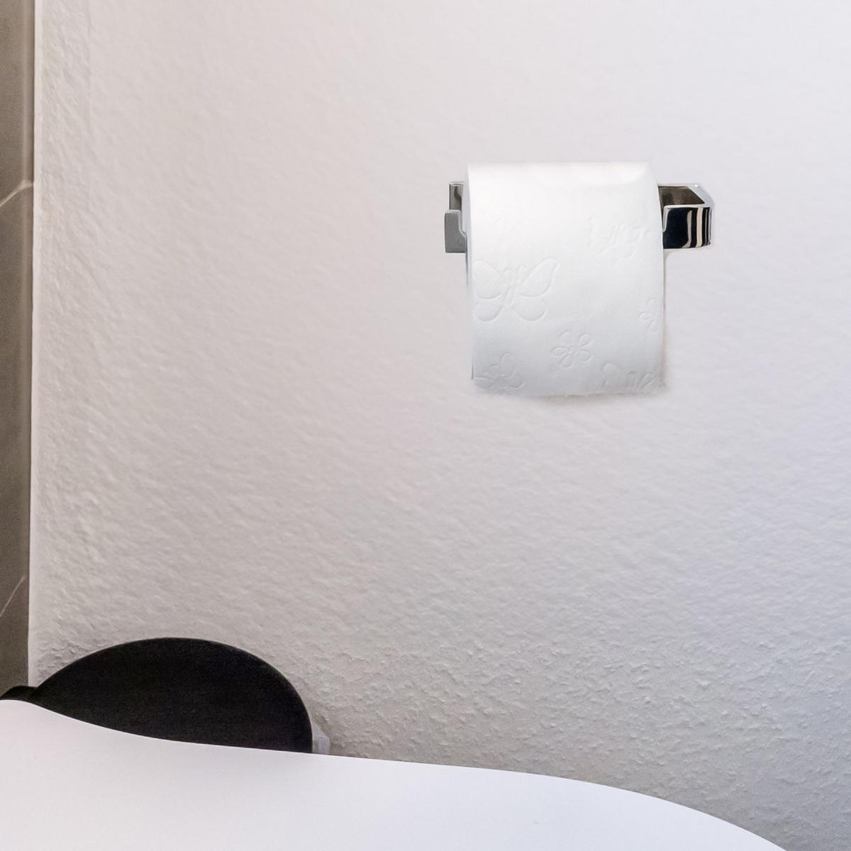 TOILETTENPAPIERHALTER ohne Ablage - Silberfarben, Metall (12/12/15cm) - Intirilife