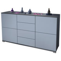 SIDEBOARD Rova Denim matt - Pastellblau, Holzwerkstoff (138.5/75.5/35cm) - Vladon