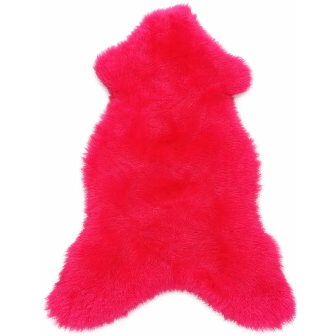 LAMMFELL Öko bunt gefärbt weich Fell Teppich Scarlett ca. 110 cm - Hellrot, Fell (60/110cm) - Provellus