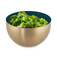 SALATSCHÜSSEL - Multicolor, Metall (15/15/8.5cm) - Relaxdays