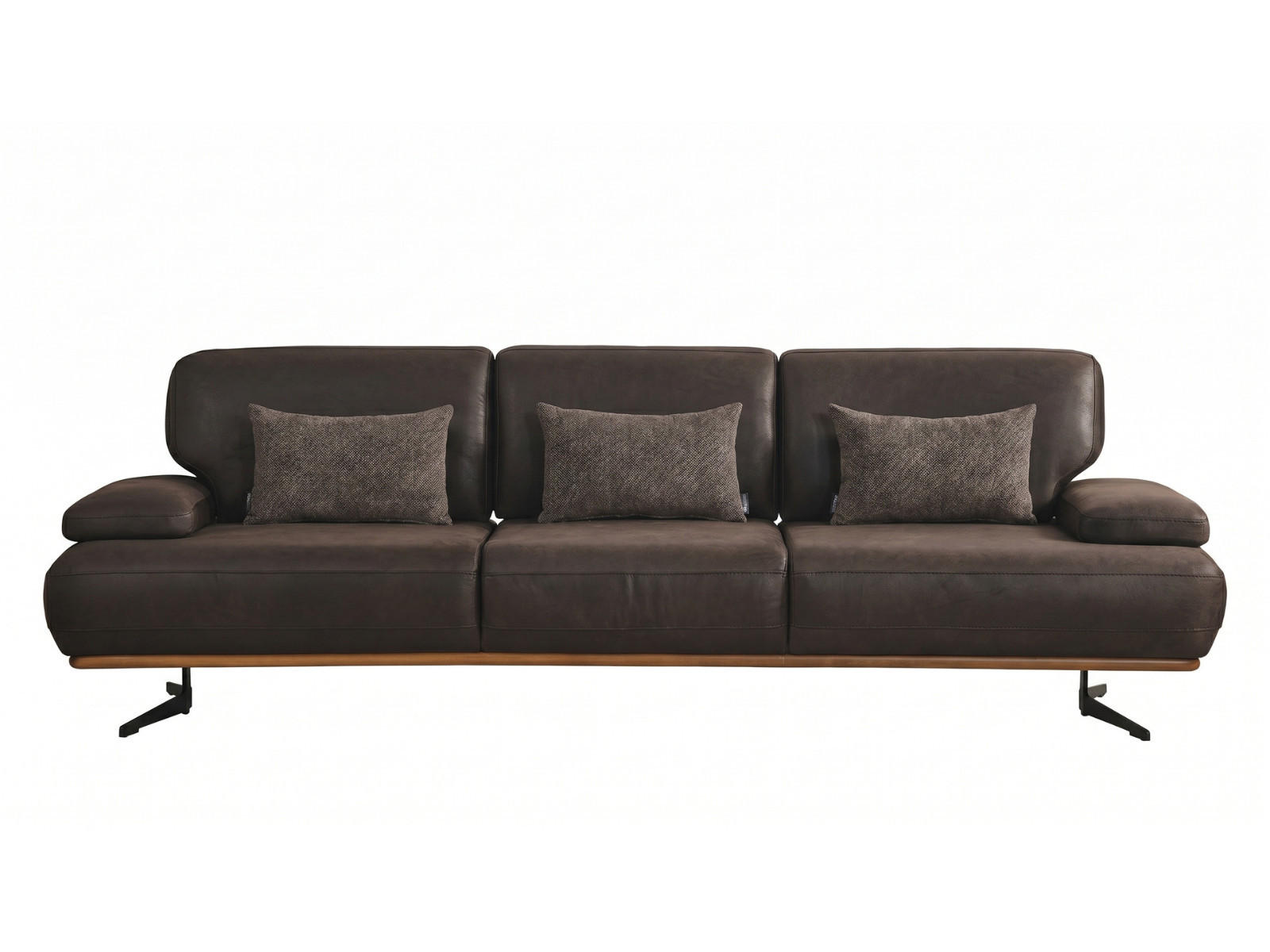 2 Sitzer SOFA Pegasus Samt Braun - Braun, Textil/Metall (205/90/105cm) - Villa Möbel