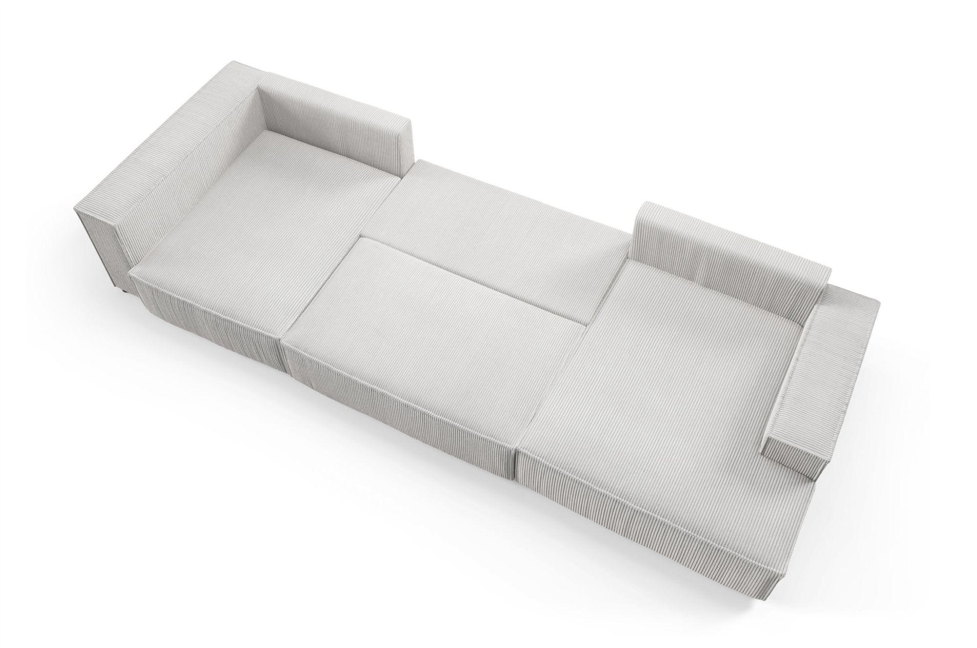 Thumbnail - Fun Möbel Wohnlandschaft, Gelb, Textil, Ottomane rechts, 398x70x148 cm, Wohnzimmer, Sofas & Couches, Wohnlandschaften, W...