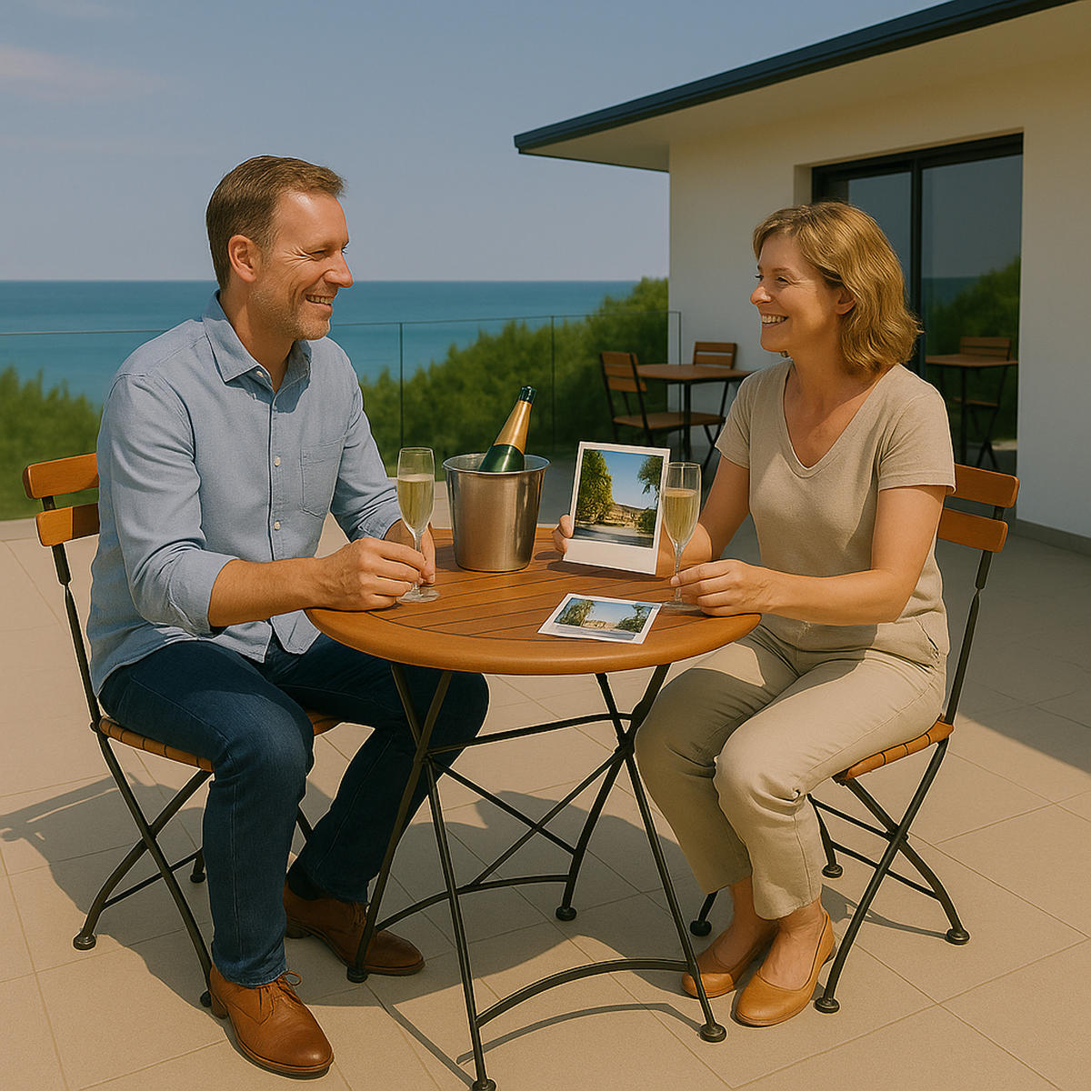 KLAPPTISCH Bad Belzig - 75cm rund mit schwarzem Flachstahlgestell - Belattung aus Eukalyptusholz, geölt - Schwarz, Holz (75/75/74cm) - TPFGarden