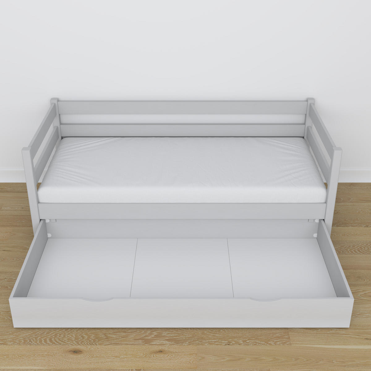 TAGESBETT mit Schublade N01 Grau 90/190 - Grau, Naturmaterialien/Holz (90/190cm) - N-Wood