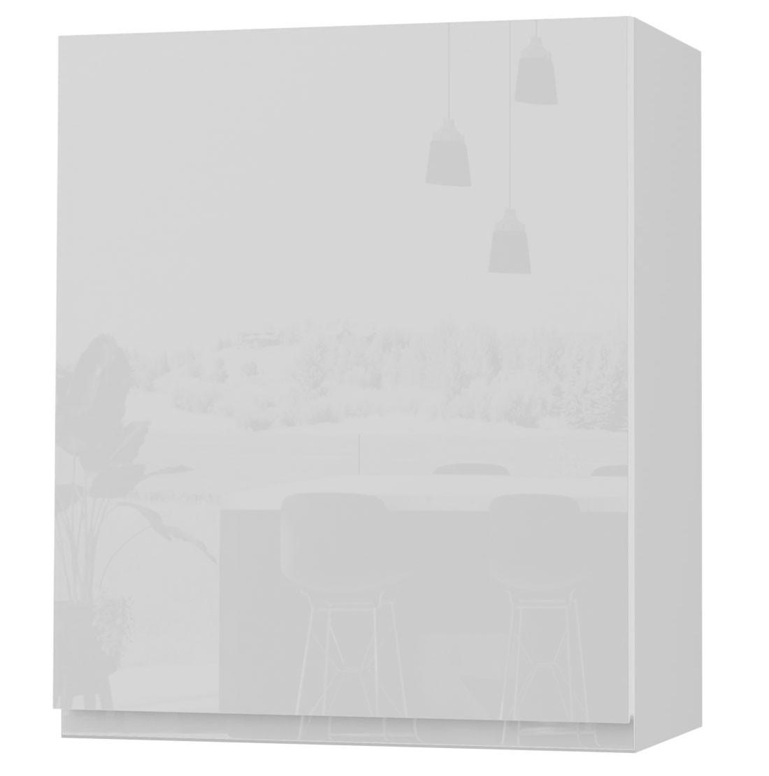 HÄNGESCHRANK Florence W2/60 Weiß / RAL 9003 signalweiß HG 60 / 32,5 / 72cm - Türanschlag rechts - Weiß Hochglanz/Weiß, Holz/Holzwerkstoff (60/72/32.5cm) - Feldmann-Wohnen