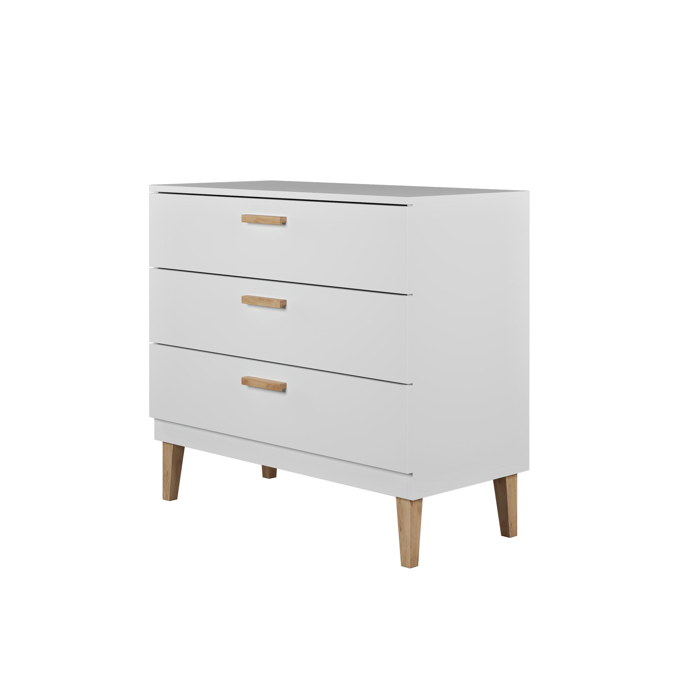 KOMMODE KUBI Weiß 100/90/47 - Weiß, Holzwerkstoff (100/90/47cm) - RAUMHIRSCH FURNITURE
