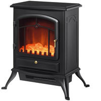 ELEKTROKAMIN DE-16996 Retro mit LED-Flammeneffekt Schwarz - Schwarz, Kunststoff (45/54/28cm) - ComfortXL