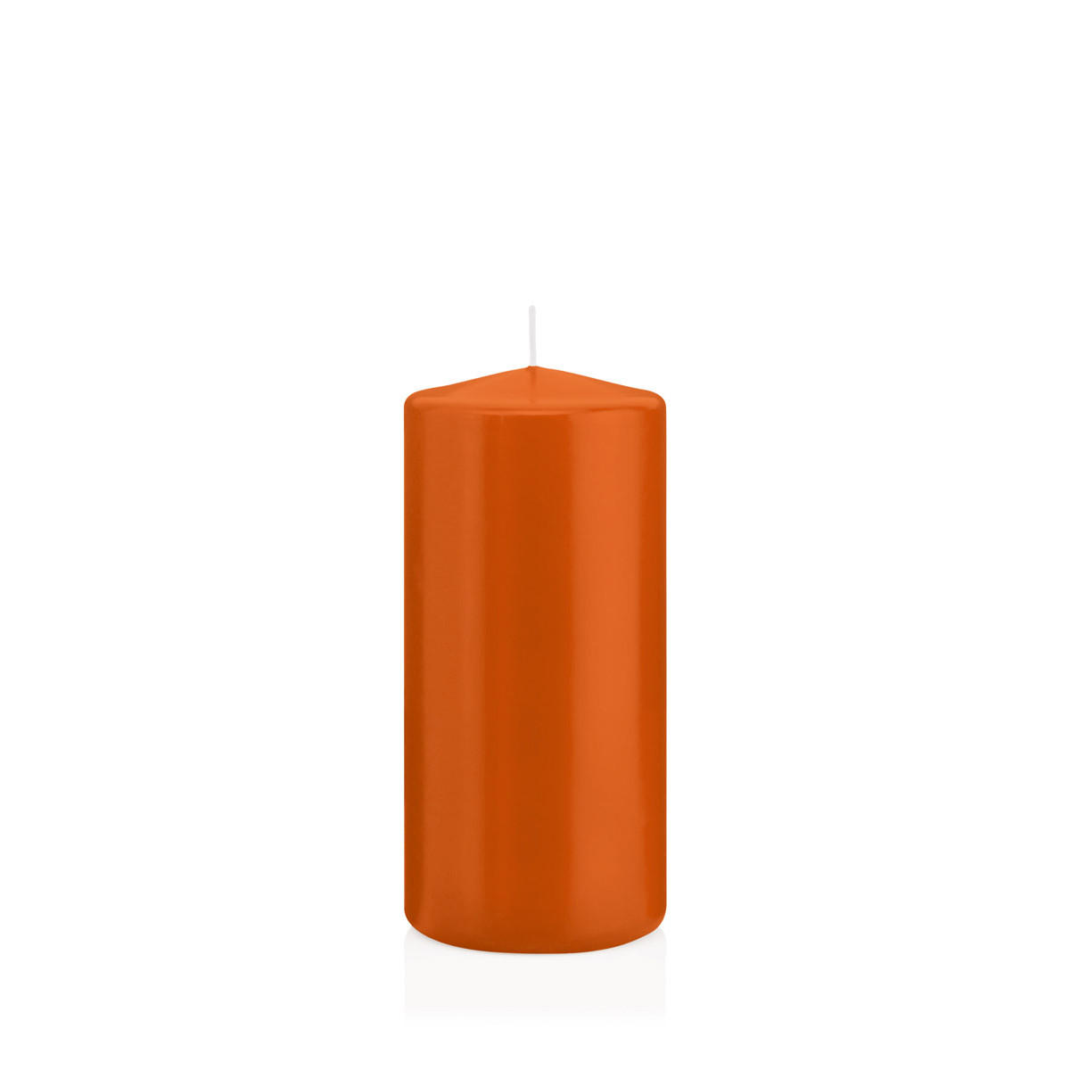 STUMPENKERZEN Aprikose Ø 68 x 150 mm, 12 Stück - Orange, Paraffin (7/15cm) - Wiedemann Kerzen