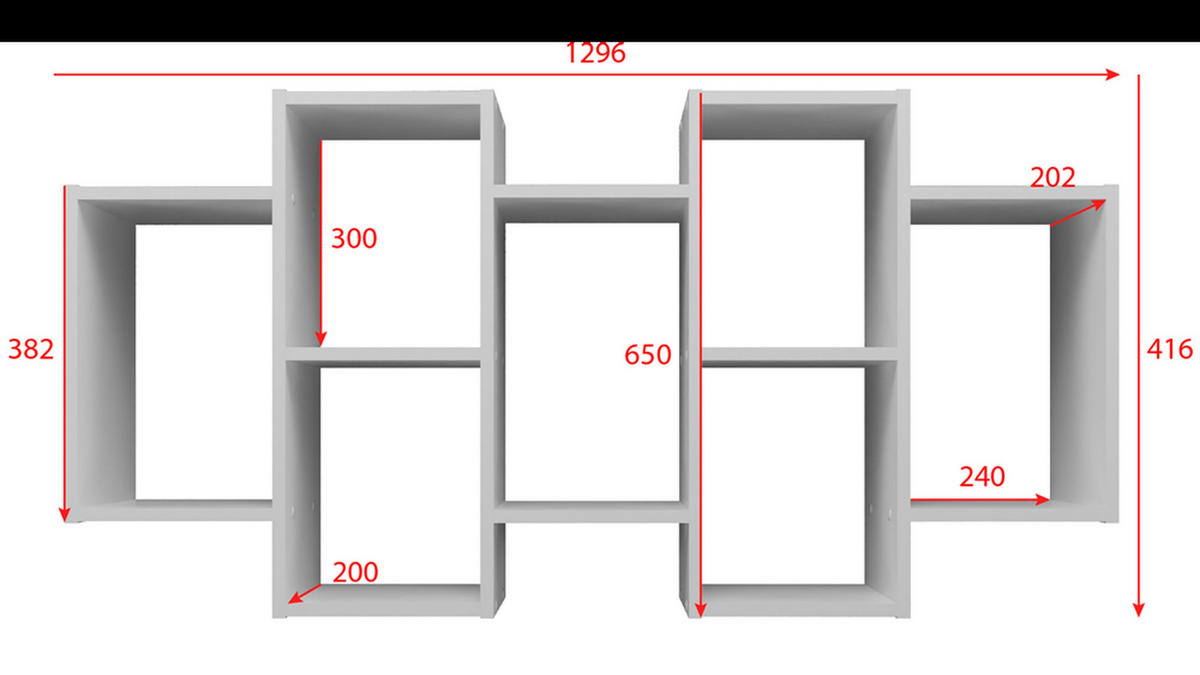 NÁSTĚNNÁ POLIČKA Bílá 130/65/20 - bílá, kompozitní dřevo (130/65/20cm) - RAUMHIRSCH FURNITURE