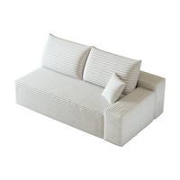 SOFAELEMENT DE-34752 rechte mit Cordbezug Weiß - Weiß, Textil (95/83/175cm) - ComfortXL