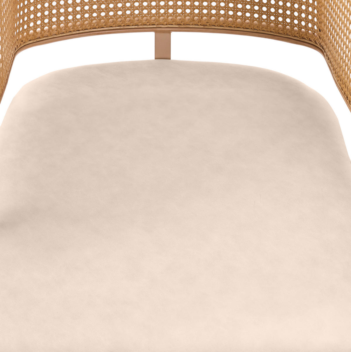 ESSZIMMERSTUHL mit Rattan-Rückenlehne ca. 47 x 51 x 79 cm Beige/Braun 4er-Set - Beige, Holz (51/79/47.1cm) - Meubliv