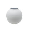 VASE Soyah aus Eisen in Weiß Ø14,5/13,5 cm - Weiß, Metall (13.5cm) - LaLe Living