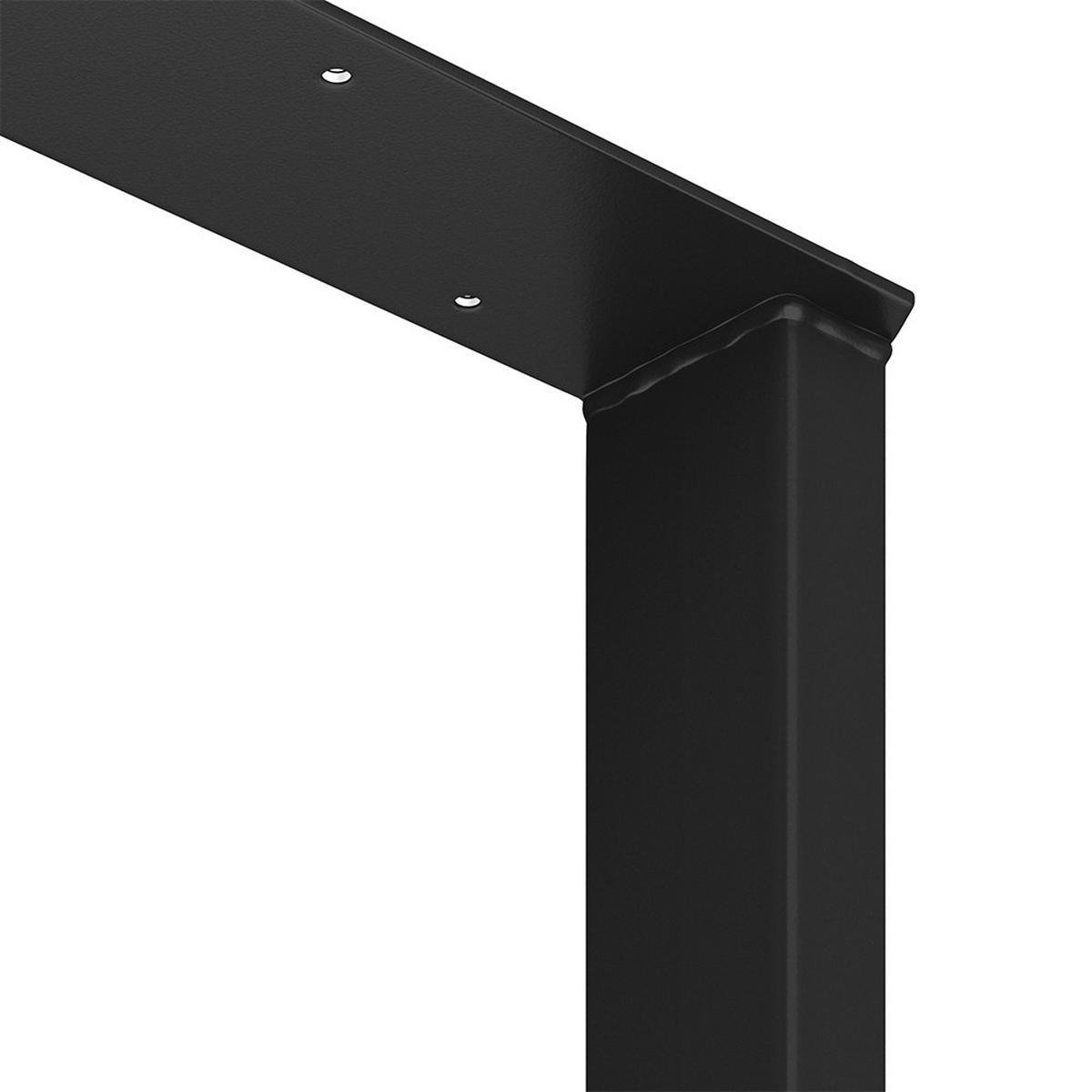 TISCHBEINE Schwarz 70 x 72 cm Quadratisch - Schwarz, Metall (70/72/8cm) - Vicco
