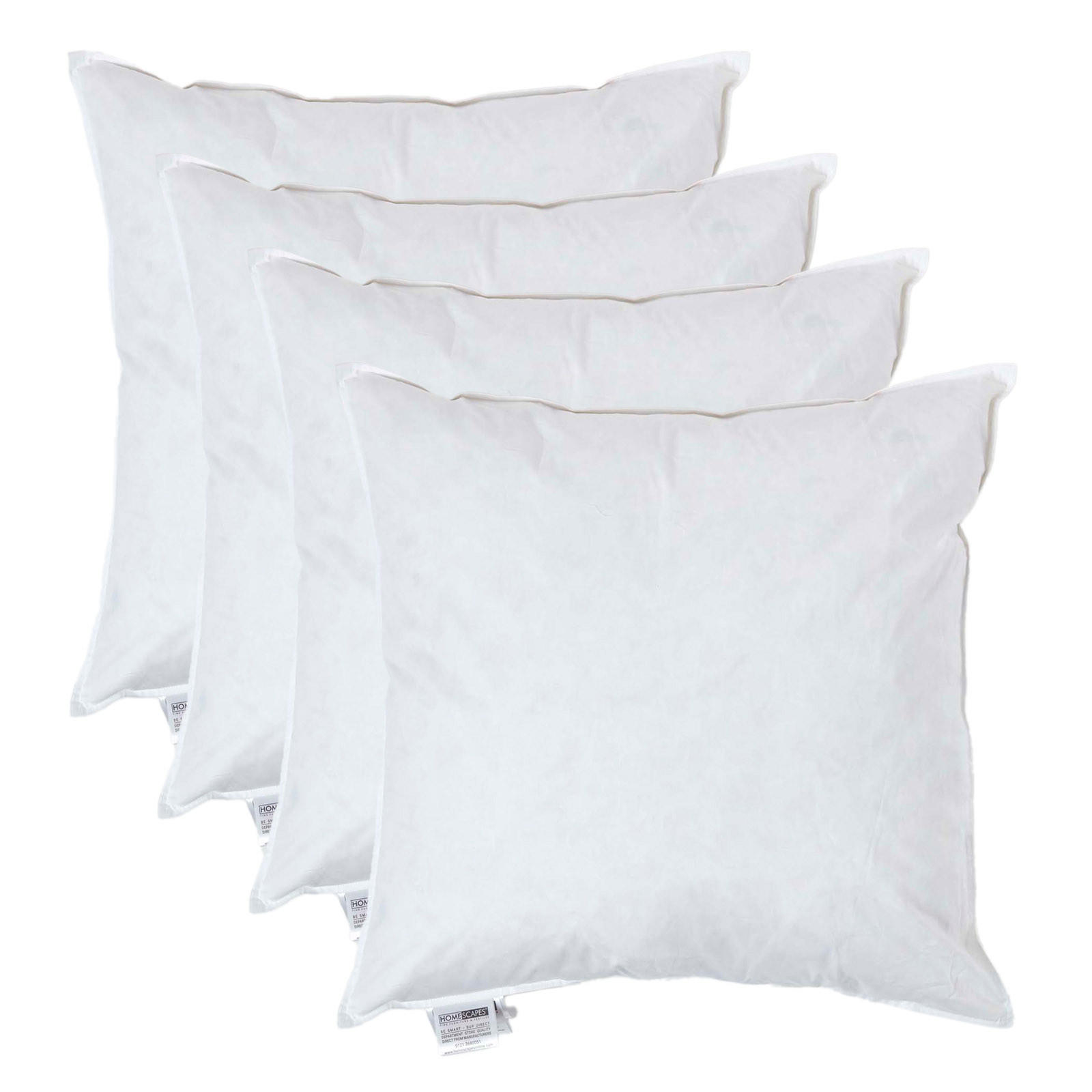 FÜLLKISSEN 4er-Set, Federkissen 50/50 cm - Weiß, Textil (50/50cm) - Homescapes