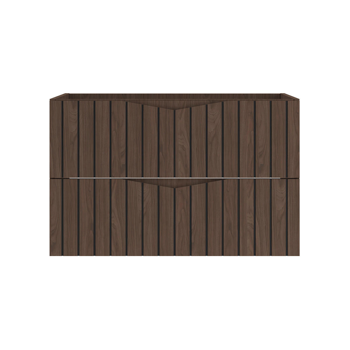 WASCHTISCHUNTERSCHRANK 80cm Siena Holz und Schwarz - Schwarz, Holzwerkstoff (80/50/45.8cm) - Petits-meubles