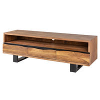 TV-LOWBOARD MAMMUT Akazie 160cm - Schwarz/Braun, Holz/Metall (160/50/41cm) - riess-ambiente