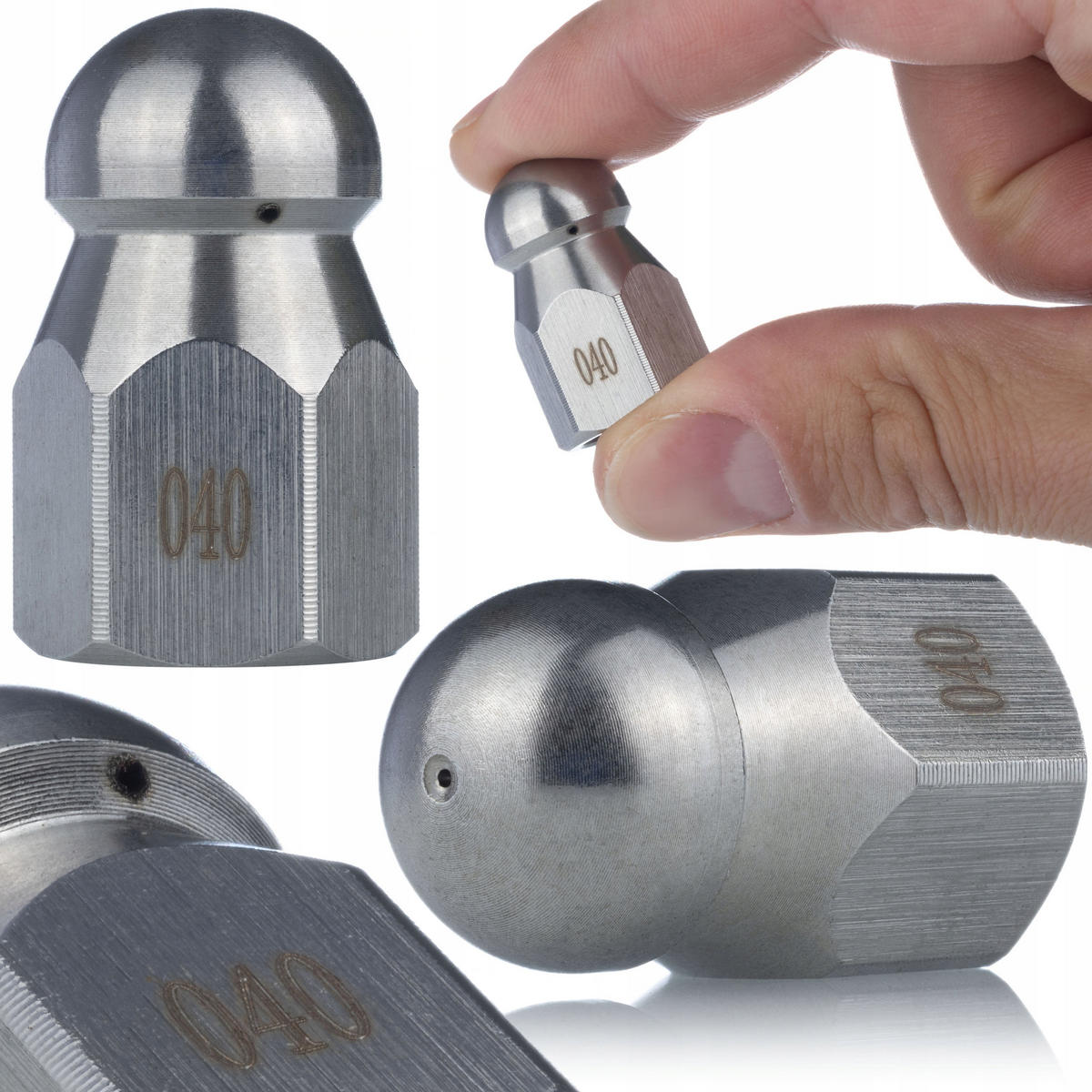 SCHLAUCH HydroClean DuoJet 15M Rohrreinigung Set, 15 m, 155 bar, max. 529 bar, M22/1/4" NPT, 2 Düsen - Multicolor, Kunststoff/Metall (23/7/23cm)
