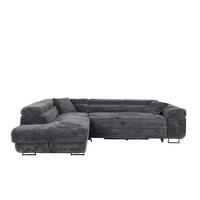 ECKSOFA SERENA L, Links mit Stauraum, Grau - Grau, Textil (275/205cm) - KS Home Concept