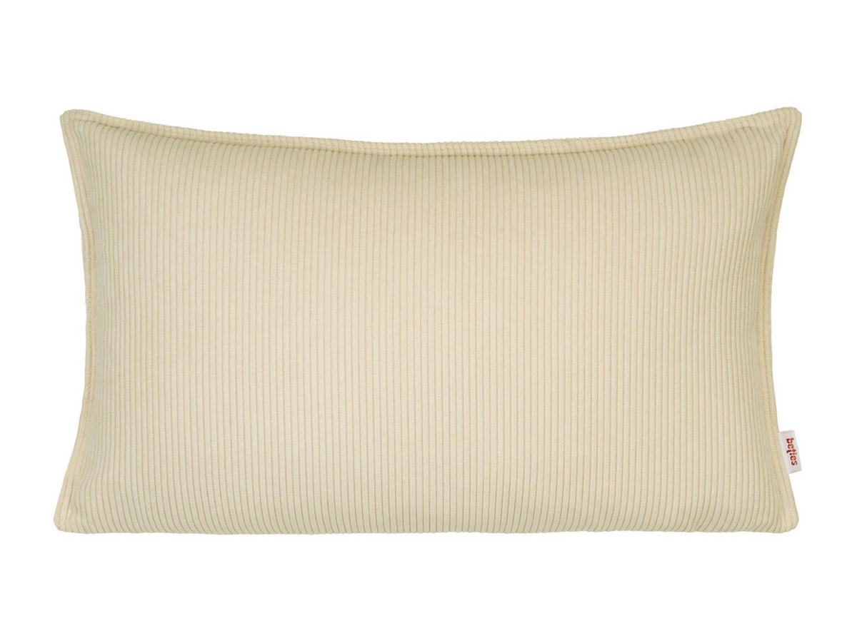 KISSENHÜLLE HYggelig No.1 kreide-beige Cord-Samt 50/30 cm - Beige, Textil (30/50cm) - beties Heimtextil