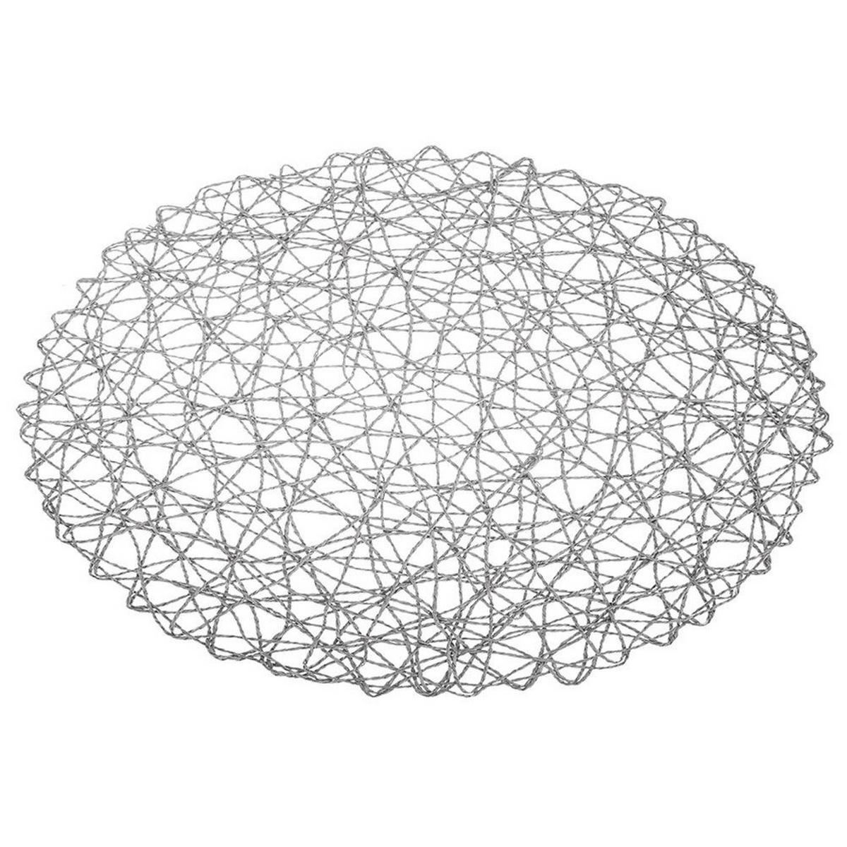 TISCHSET PAPIER RUND, Papier, grau, Ø 35 cm - Grau, Papier (35cm) - Orion 
