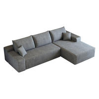 ECKSOFA DE-34857 2-Sitzer Chaiselongue rechts Grau - Grau, Textil (175/270cm) - ComfortXL