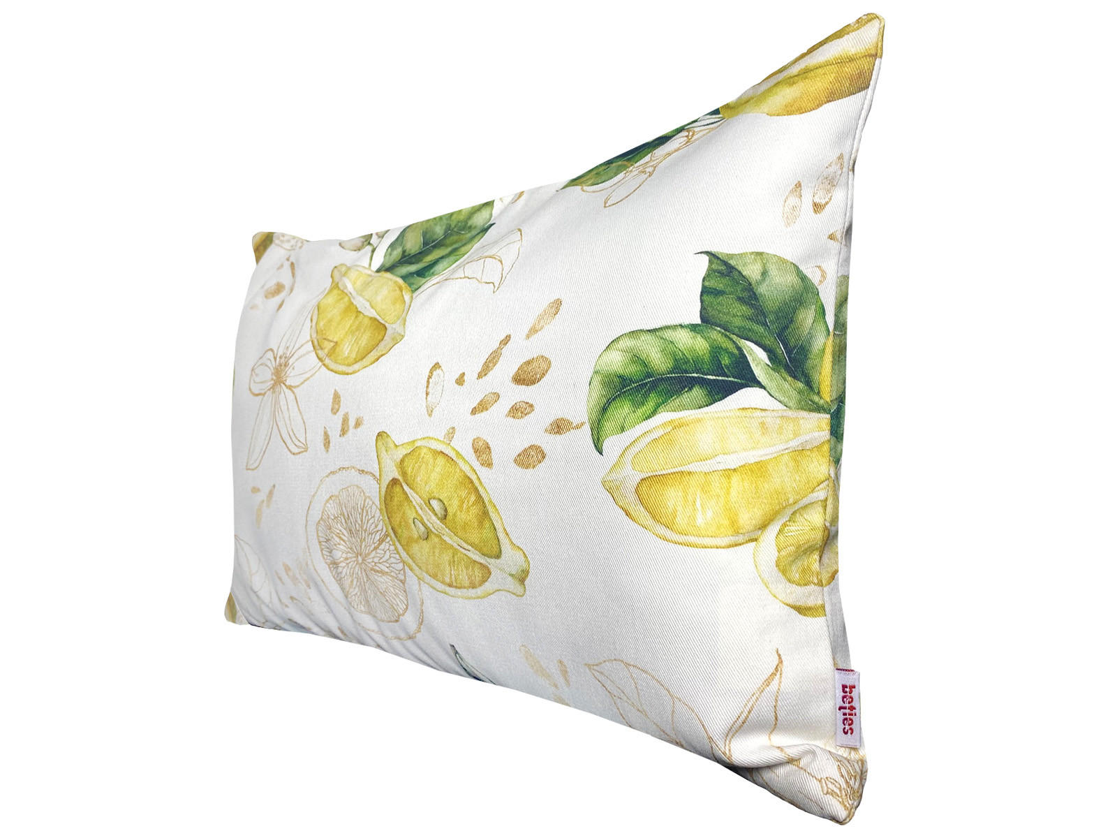 KISSENHÜLLE Italy Collection Zitronen 30/50 cm - Ecru/Gelb, Textil (30/50cm) - beties Heimtextil