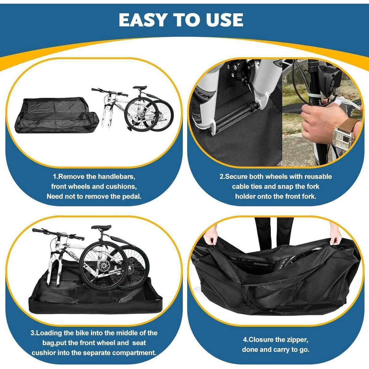 FAHRRAD Transporttasche 140 cm x 80 cm x 26 cm - Schwarz, Textil (74/27.5/134cm)