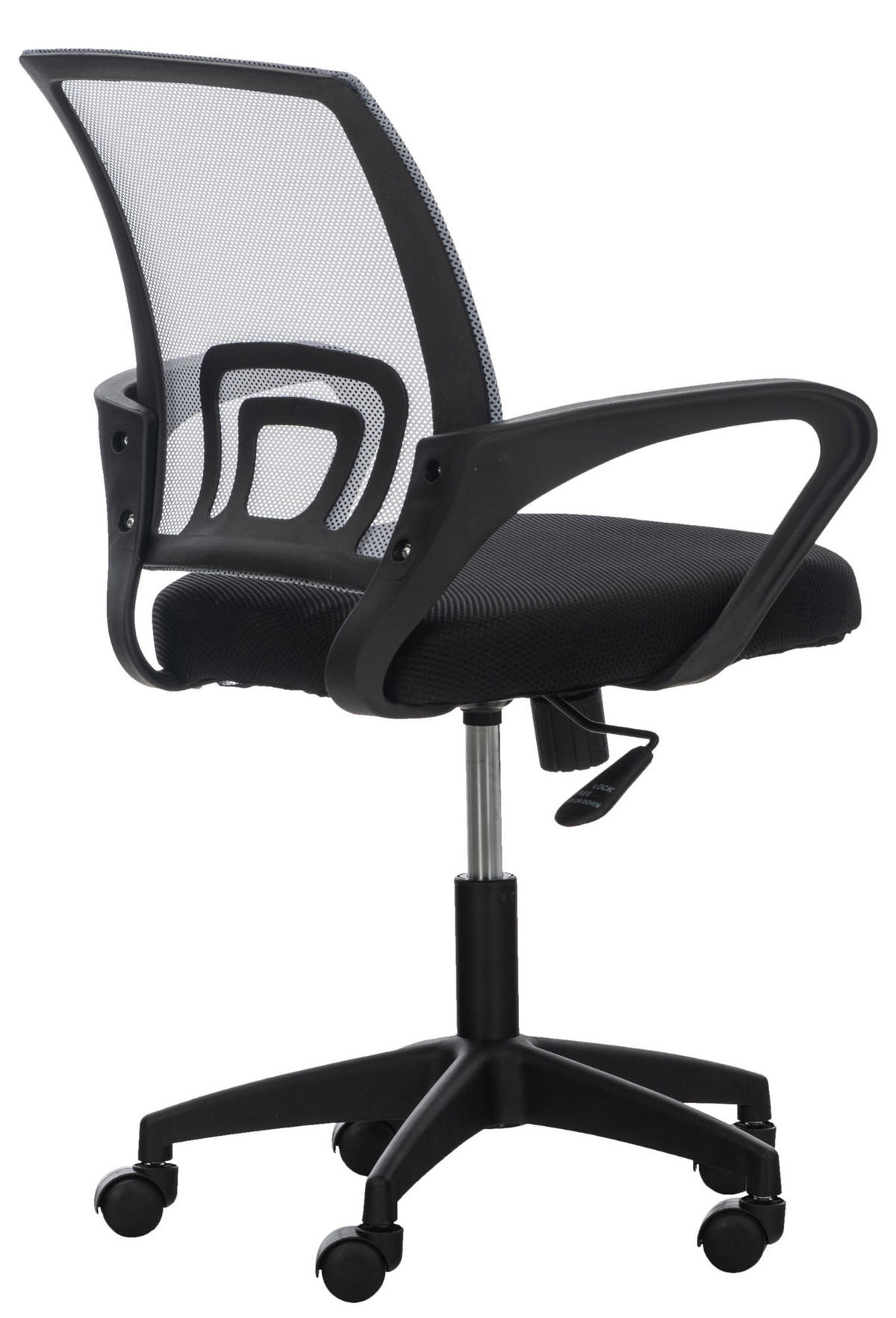 DREHSTUHL Microfaser grau - Schwarz/Grau, Kunststoff/Textil (62/84/50cm) - CLP