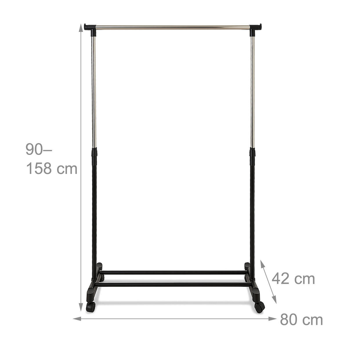 KLEIDERSTÄNDER - Multicolor, Kunststoff/Metall (80/158/42cm) - Relaxdays