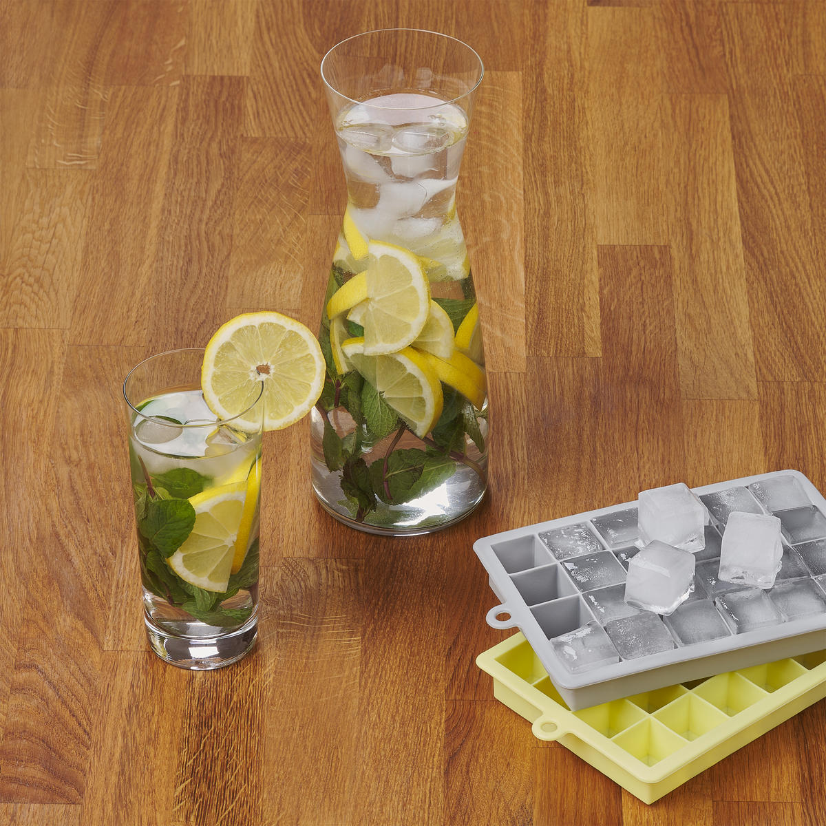 EISWÜRFELFORM Silikon, BPA-Frei, 2x24, Gelb - Gelb, Kunststoff (16.5/2.6/11cm) - Blumtal