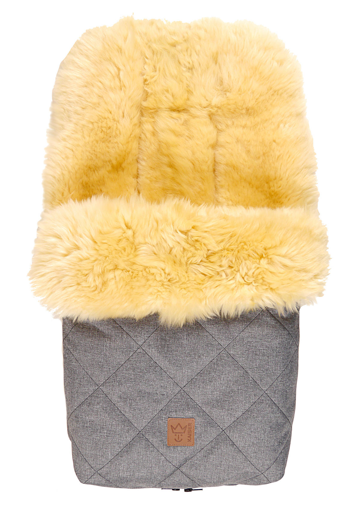 LAMMFELL-FUSSSACK Nelly, medizin, anthracite melange - Grau, Fell (46/8/88cm) - Kaiserbaby