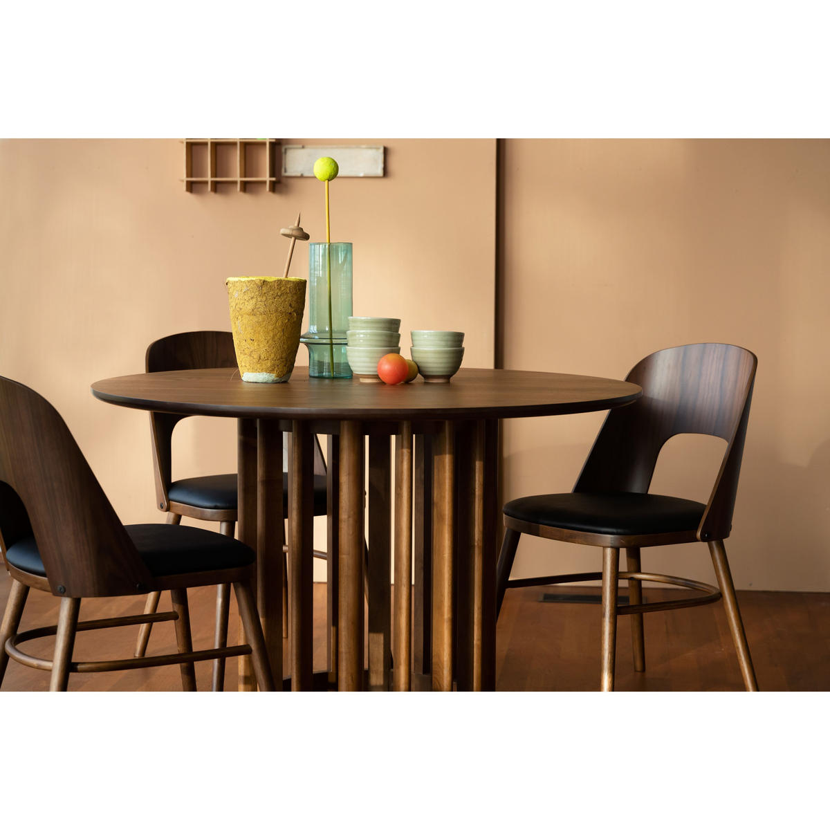 ESSZIMMERSTUHL Talika Braun - 2 er Set - Schwarz/Braun, Holz (45/81.5/59cm) - Dutchbone