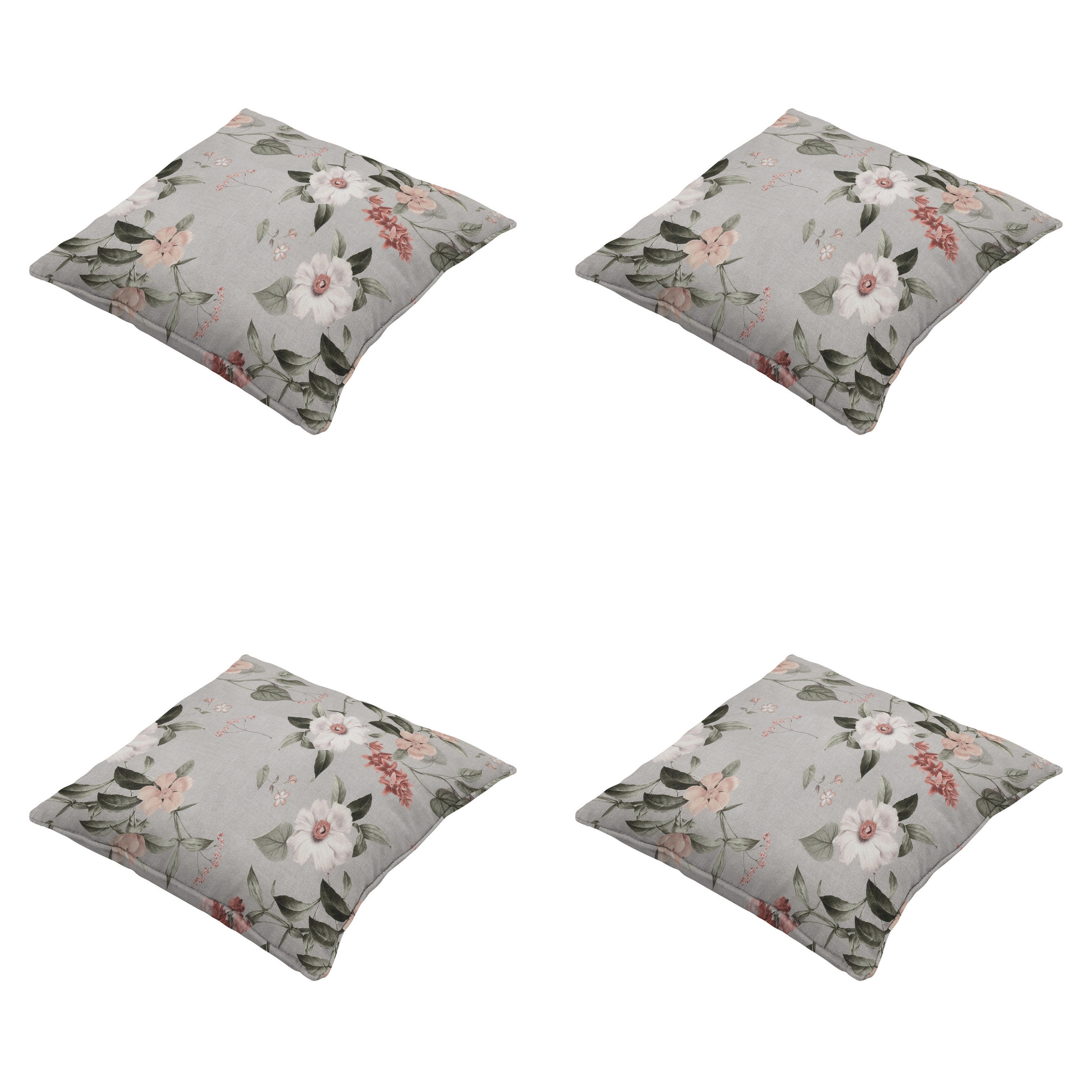 DEKORATIONSKISSEN Julliete - Mehrfarbig - 50/50/10 cm - 4er-Set - Multicolor, Textil (50/50cm) - Madison