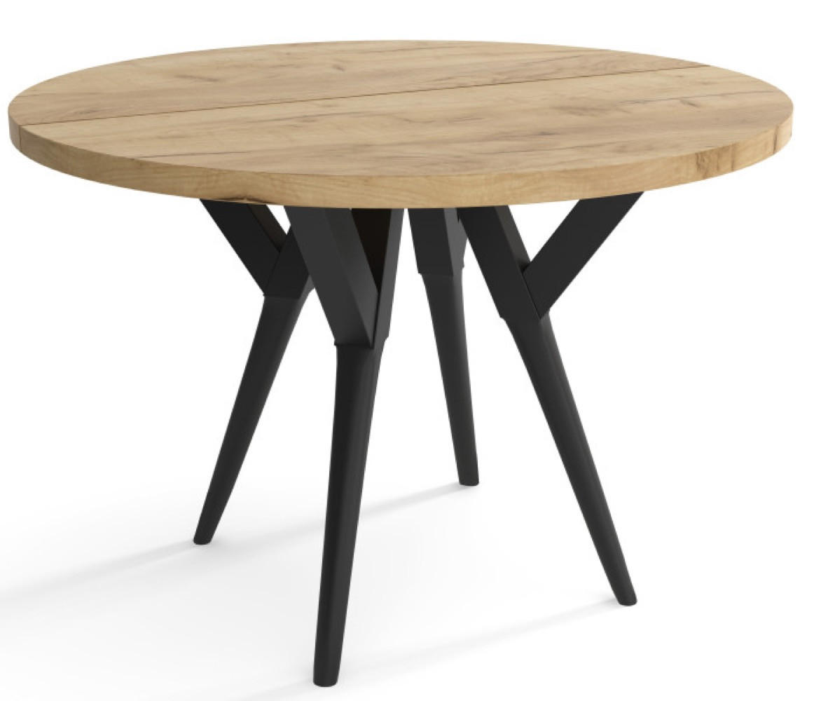 TISCH Schwarz Adi Ausziehbar - Schwarz, Holzwerkstoff (90/90/76cm) - Sepro Meble