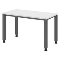 SCHREIBTISCH Serie-Q (Mini) 67,2/120/74 cm in Weiß/Graphitfarben - Graphitfarben/Weiß, Holzwerkstoff (67.2/120/74cm) - bümö