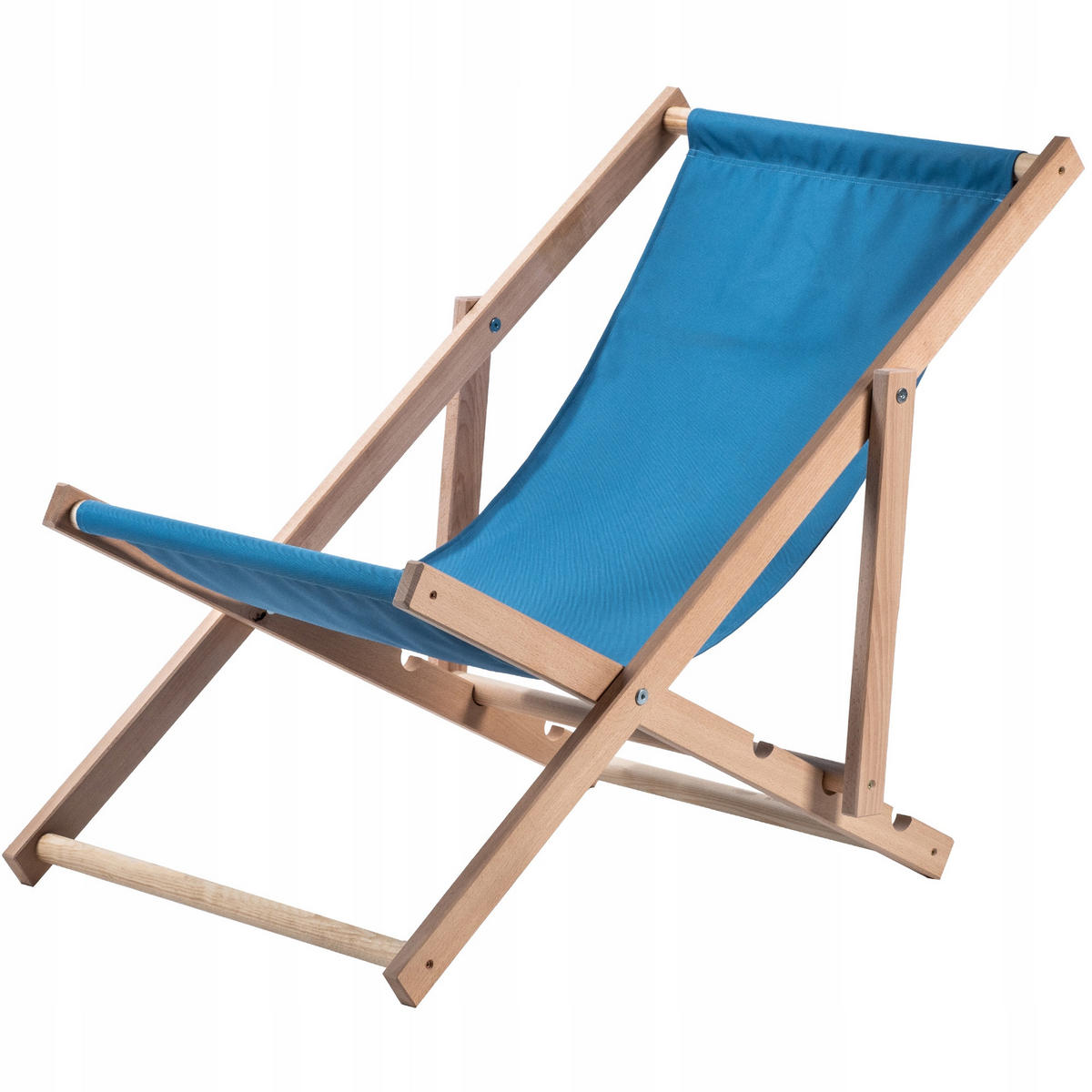 HOLZLIEGESTUHL Hellblau 2 Stk. - Hellblau, Holz (53/80cm) - KADAX
