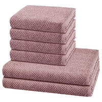 FROTTIERSET Pure 6-teilig - Rot, Textil (50/100cm) - Cawö